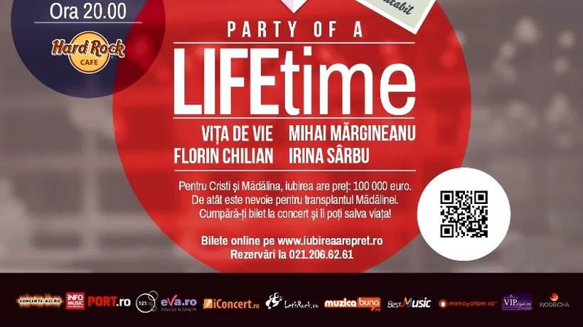Vița de Vie, Mihai Mărgineanu, Florin Chilian și Irina Sârbu în concert caritabil marți, 18 martie, în Hard Rock Cafe 