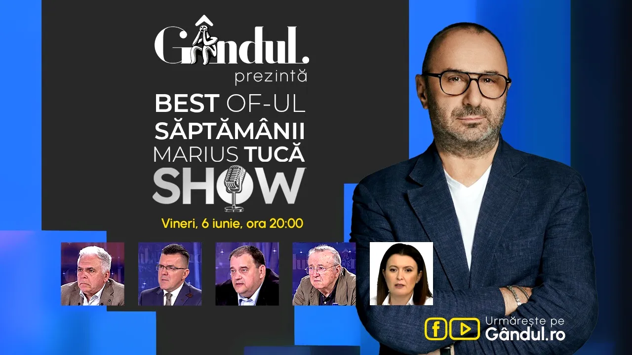 Gândul prezintă Best Of Marius Tucă Show - vineri, 6 iunie, de la ora 20.00