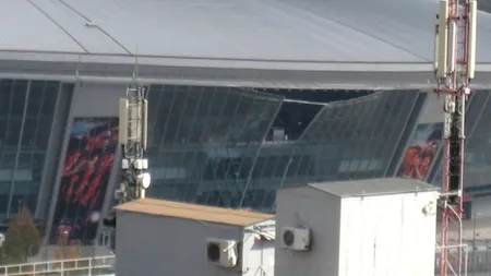 Stadionul echipei Șahtior Donețk, avariat grav în urma unei explozii