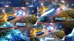 Imagini incredibile. Un Mercedes zboară peste un sens giratoriu în Oradea. Unde a aterizat și ce a pățit șoferul