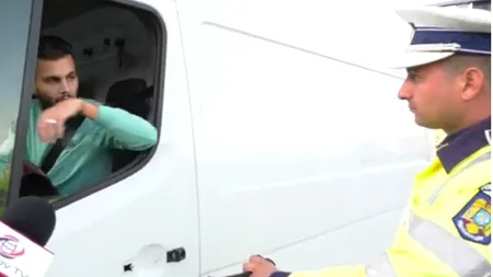 Un polițist a rămas perplex în timp ce verifica o mașină: Schimbă-l și tu... ce naiba? / Șoferul ar fi vrut să intre în pământ de rușine - VIDEO