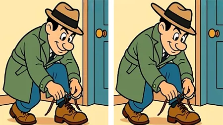 Test de LOGICĂ | Acești doi bărbați nu sunt identici, deși par. Identificați toate cele 3 diferențe!