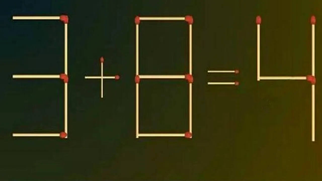 Test de inteligență cu beţe de chibrit. O singură mutare pentru a rezolva ecuația