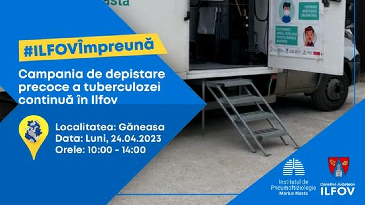 Campania de depistare precoce a tuberculozei continuă în Ilfov (P)