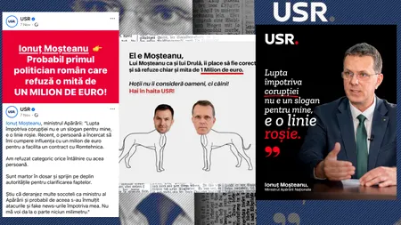Încă o minciună USR demontată: Moșteanu a refuzat o șpagă care nu i s-a oferit niciodată. Ministrul a recunoscut că nici nu a fost informat despre intenția de a fi mituit