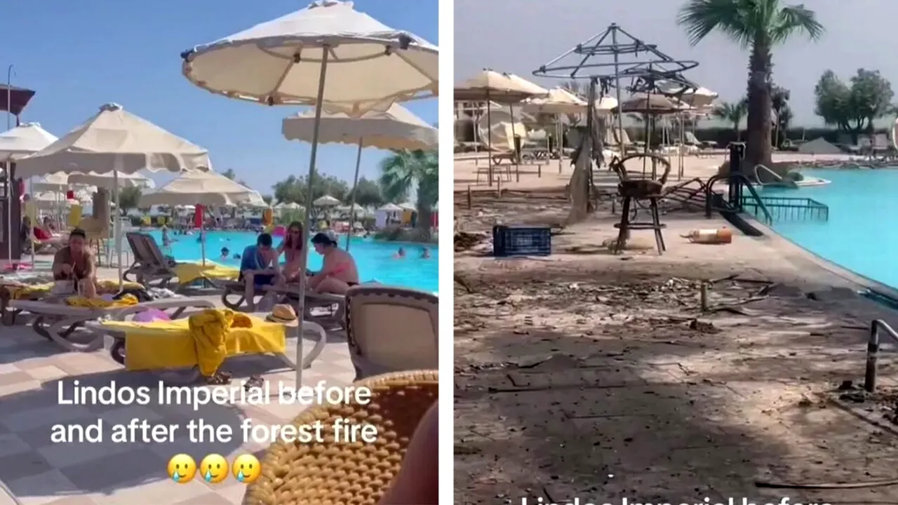 Imagini IREALE. Cum a ajuns să arate acest resort de 5 stele din Rodos, după incendiul devastator