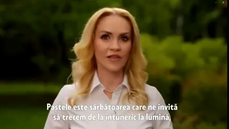 Gabriela FIREA, mesaj în Sâmbăta MARE: Paștele este sărbătoarea care ne invită să trecem de la întuneric la LUMINĂ, de la moarte la VIAȚĂ