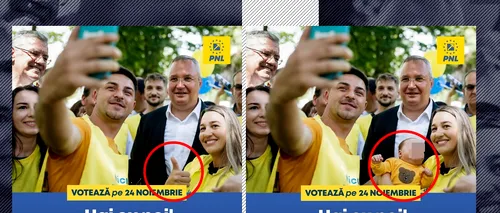 Candidatul PNL Nicolae Ciucă a folosit imagini cu copii pe afișele de campanie. „Cine tot face GREȘELI din astea monumentale?”