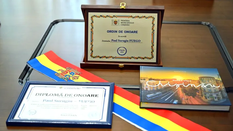 Paul Surugiu-Fuego, decorat cu ”ORDINUL DE ONOARE” pentru merite culturale de Primăria Chișinău