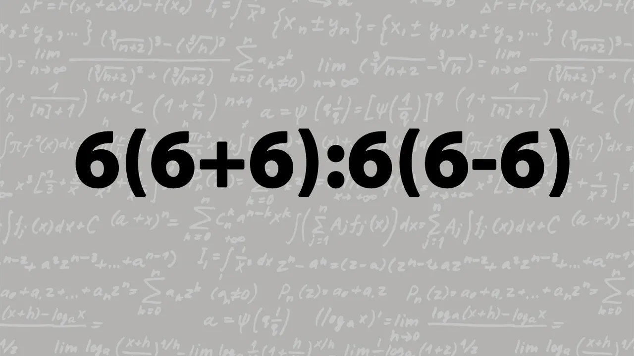Test de inteligență matematică de rezolvat în 10 secunde | Cât face 6(6+6):6(6-6)?