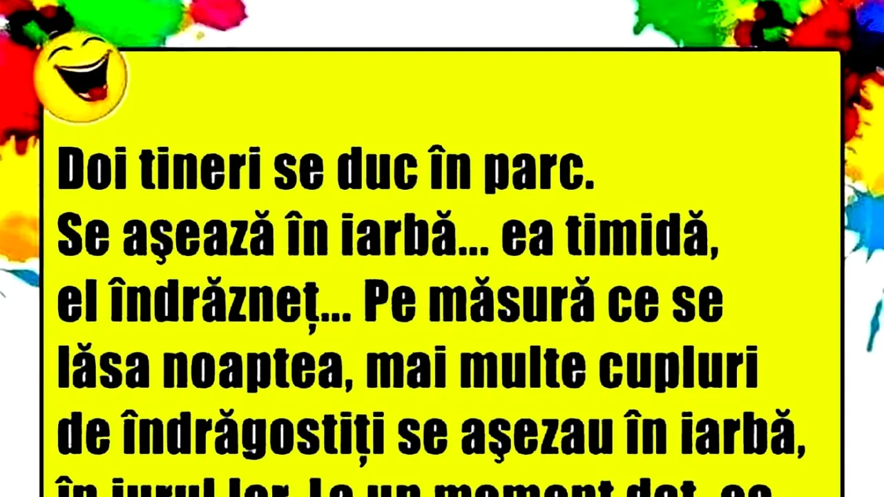 BANCUL de joi | Doi tineri se duc în parc