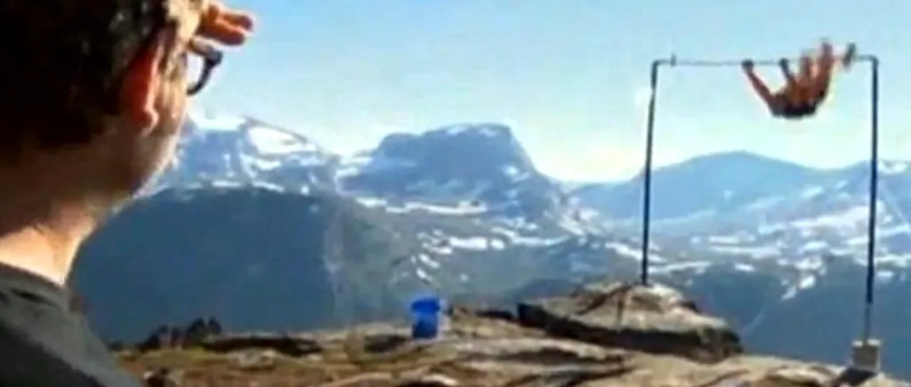 VIDEO. Momente extreme la 1.200 de metri înălțime 