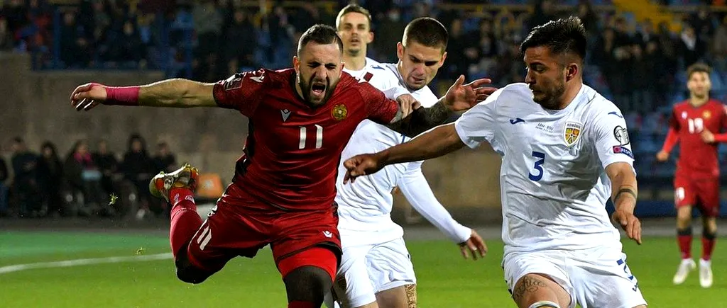 Umilință istorică! “Tricolorii”, învinși pe final de Armenia. Au primit două goluri în trei minute