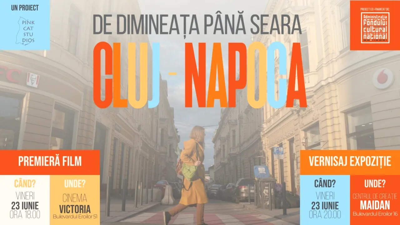 Clujul în 840 de cadre cinematografice și 200 de fotografii. Vezi premiera filmului și vernisajul expoziției „De dimineața până seara, Cluj-Napoca”!