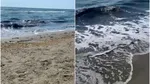 Alertă la Marea Neagră. Mai mulți turiști au reclamat un miros greu și apă de culoare suspectă pe o plajă din Mamaia Nord