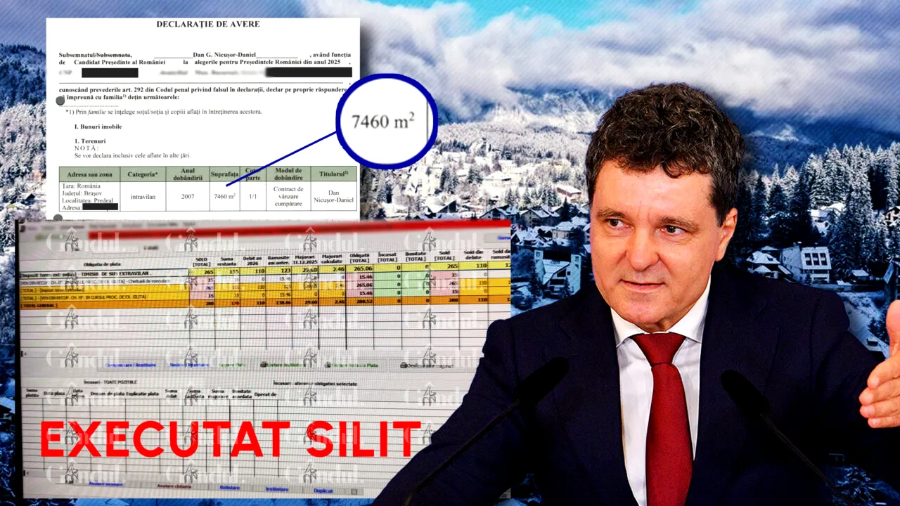 Dezvăluirea momentului în Gândul: Nicușor Dan este executat silit chiar de statul pe care îl conduce. Președintele României nu și-a plătit impozitul pe terenul de 7.460 mp de la Predeal. Gândul publică, în exclusivitate, documentele și imaginile cu terenul lui Nicușor Dan. Cum a mințit președintele în declarația de avere
