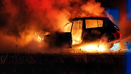 Un bărbat a fost REȚINUT în București, după incendierea unui autoturism. De ce a recurs la acest gest