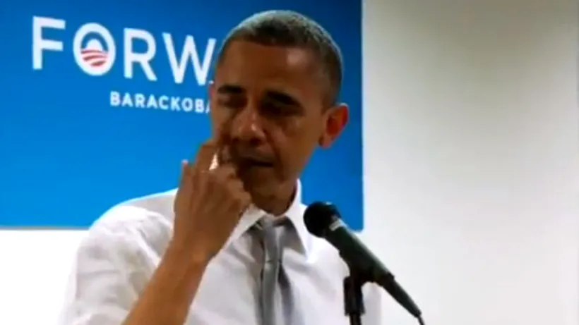 Barack Obama a plâns în timp ce mulțumea staffului de campanie: Sunt foarte mândru de voi. VIDEO