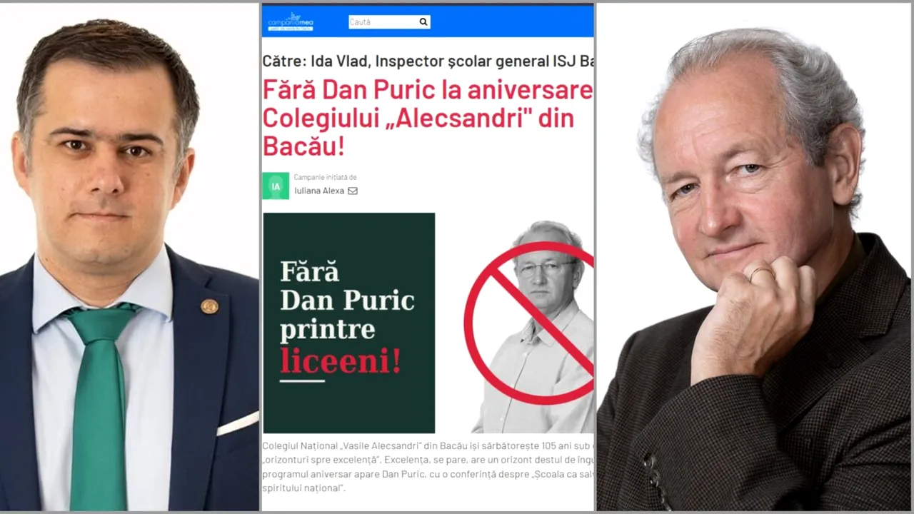 ONG-ul Declic a cerut excluderea lui Dan Puric de la aniversarea Colegiului Vasile Alecsandri, primarul USR de Bacău s-a conformat. Edilul recunoaște, pentru Gândul: 
