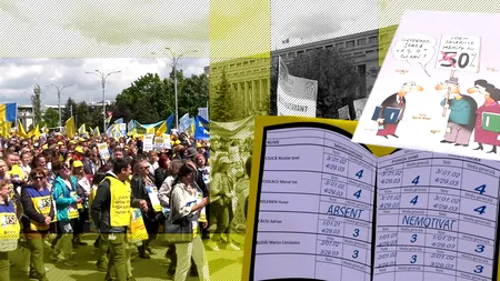 VIDEO | Mii de angajați din învățământ au protestat la Guvern și Parlament. ”Am salariul mai mic decât un șofer, nu pot să plătesc teancul de facturi”