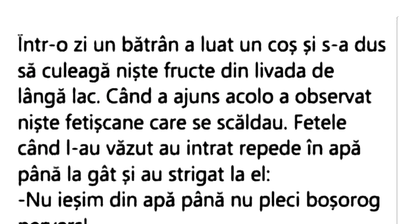 BANCUL ZILEI | Pensionarul și fetișcanele