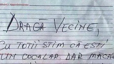 Un șofer a parcat pe locul deszăpezit de un vecin. Biletul pe care l-a găsit în parbriz