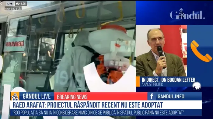 Ion Bogdan Lefter, intervenție la Gândul Live 