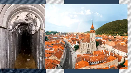 Secrete bine păstrate ale unui oraș turistic din România! Tuneluri ascunse, săpate în stâncă, pleacă din diferite puncte ale Centrului Vechi