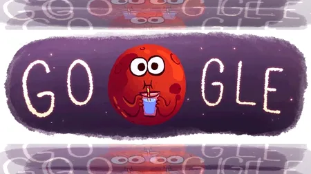 MARS. Google marchează descoperirea dovezilor prezenței sărurilor hidratate pe Marte printr-un nou logo