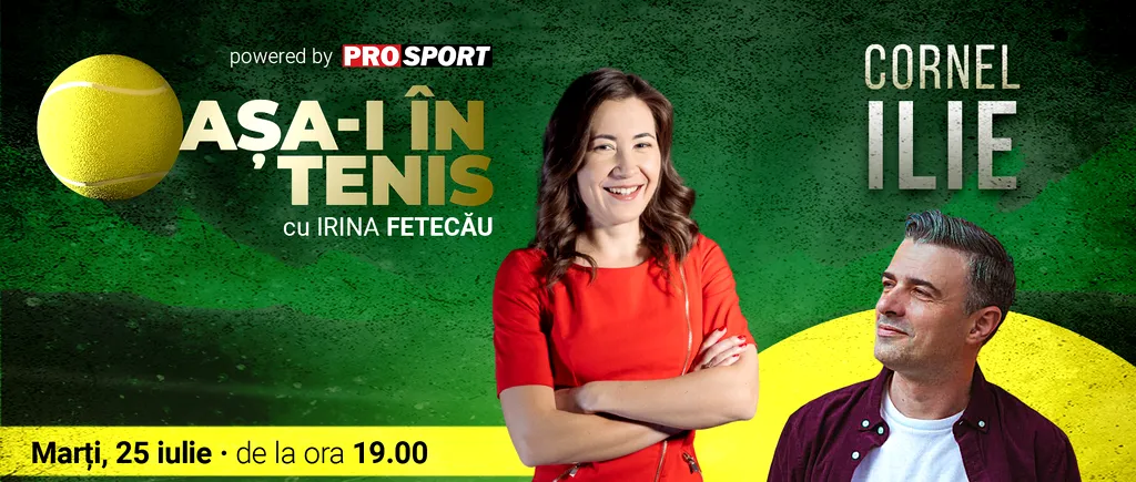 Cornel Ilie, invitatul Irinei Fetecău la „Așa-i în tenis”! Viața unui artist pasionat de tenis: de ce a ales muzica și cine e jucătorul lui preferat