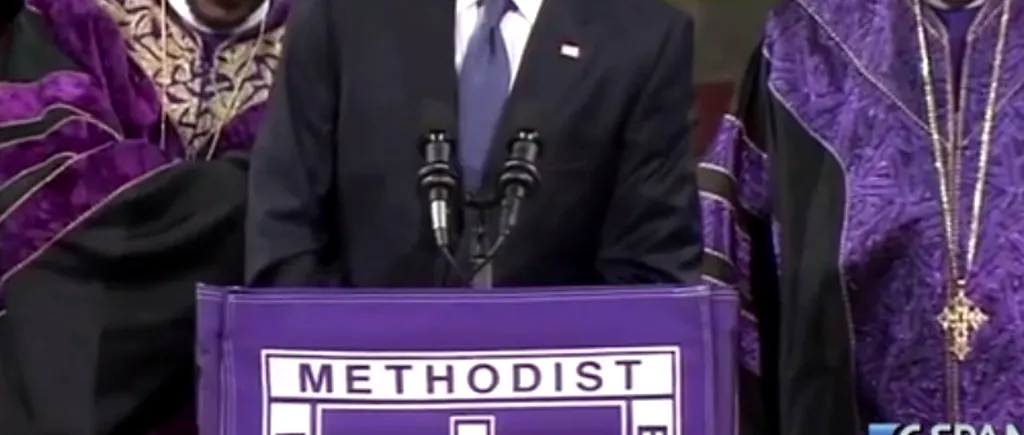 Președintele Barack Obama a cântat în memoria victimelor atacului rasist din Charleston. VIDEO