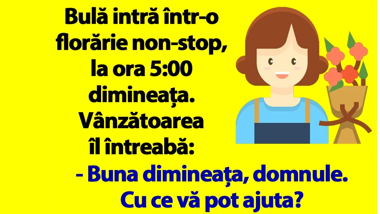 BANC | Bulă intră într-o florărie non-stop, la ora 5:00 dimineața