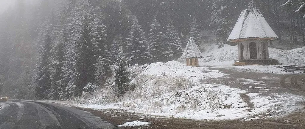 Prima ninsoare din această toamnă, în județul Suceava 
