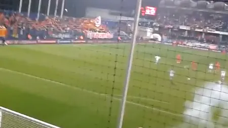 Ce a decis UEFA după ce portarul Rusiei a fost lovit cu o fumigenă în meciul din Muntenegru