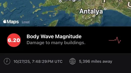 Cutremur de 6,1 în TURCIA! A fost resimțit și în Istanbul, Izmir și Bursa