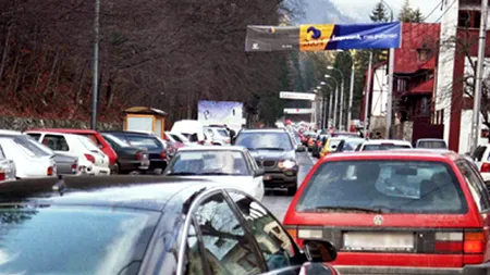 AGLOMERAȚIE pe DN 1, în zona stațiunilor de pe Valea Prahovei