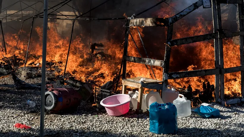 Franța și Germania caută soluții pentru refugiații afectați de incendiul din tabăra Moria din Grecia