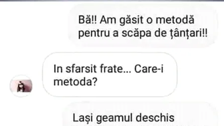 Bancul de marți | Metodă inedită pentru a scăpa de țânțari