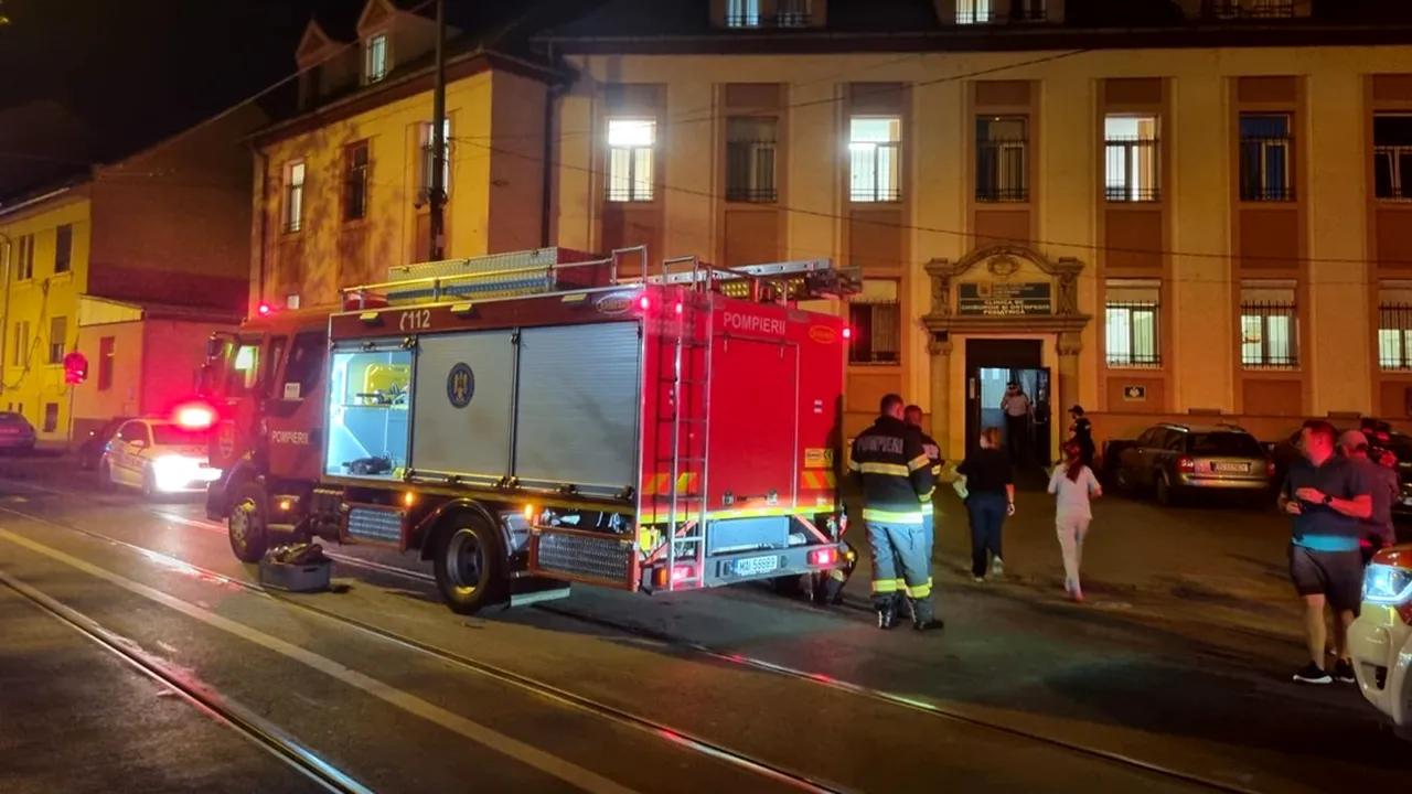 INCENDIU la Spitalul de Pediatrie din Timișoara. Mai mulți copii, părinți și medici  au fost evacuați