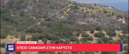 VIDEO | Un avion de stingere a incendiilor s-a prăbușit în insula Evia