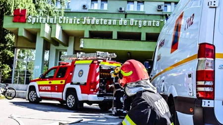 Incendiu produs la Spitalul Județean din Timișoara. De la ce a pornit focul