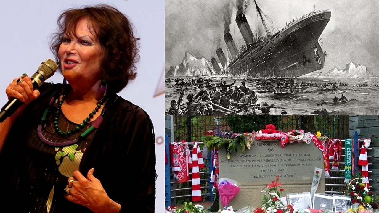 15 APRILIE, calendarul zilei: Claudia Cardinale împlinește 87 de ani/ Titanicul se scufundă/ Are loc tragedia de pe Hillsborough