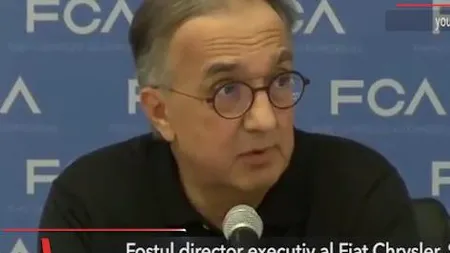 Doliu în industria auto. A murit Sergio MARCHIONNE, fostul șef de la Fiat Chrysler