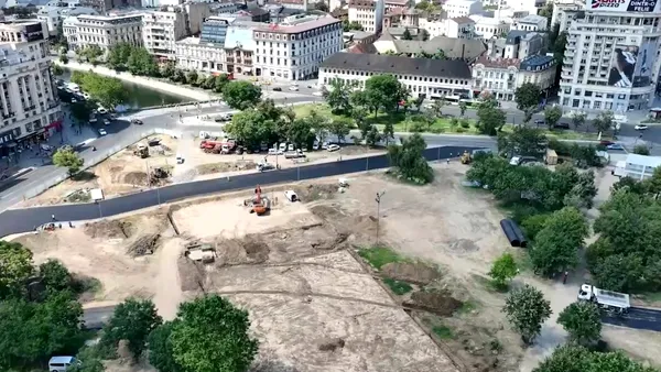 Imagini din dronă cu Planșeul Unirii. Cum arată lucrările la structura de beton / Vor începe și restricțiile de circulație