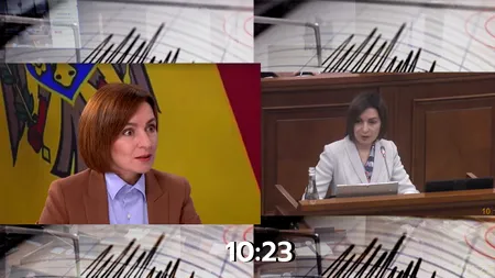 Vezi IMAGINILE. Pe Maia Sandu o urmăresc CUTREMURELE. Azi, seismul a prins-o și în Parlament