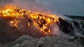 FOTO-VIDEO | Incendiu puternic în județul Prahova, la groapa de gunoi a orașului Băicoi. A fost emis un mesaj RO-Alert pentru locuitorii din zonă