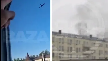 MOSCOVA a fost ținta unui atac cu drone, marți dimineață. Rușii vorbesc de pagube „minore” la mai multe clădiri, fără „răniți grav”
