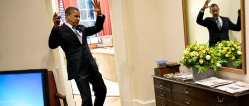Sperietura lui Obama la ieșirea din Biroul Oval