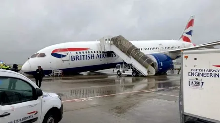 Avion al companiei British Airways, căzut ”în nas” pe aeroportul Heathrow: ”Siguranța este prioritară, investigăm problema”