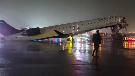 Incident aviatic grav la New York. Un avion Air Canada s-a ciocnit cu un vehicul pe pista aeroportului LaGuardia. Pilotul și copilotul au murit